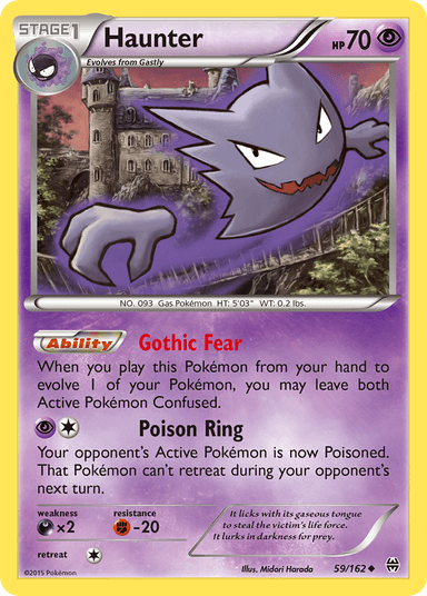 Carta Haunter 59/162 do set BREAKthrough — Pokémon TCG | Bynx