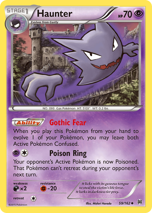 Carta Haunter 59/162 do set BREAKthrough — Pokémon TCG | Bynx