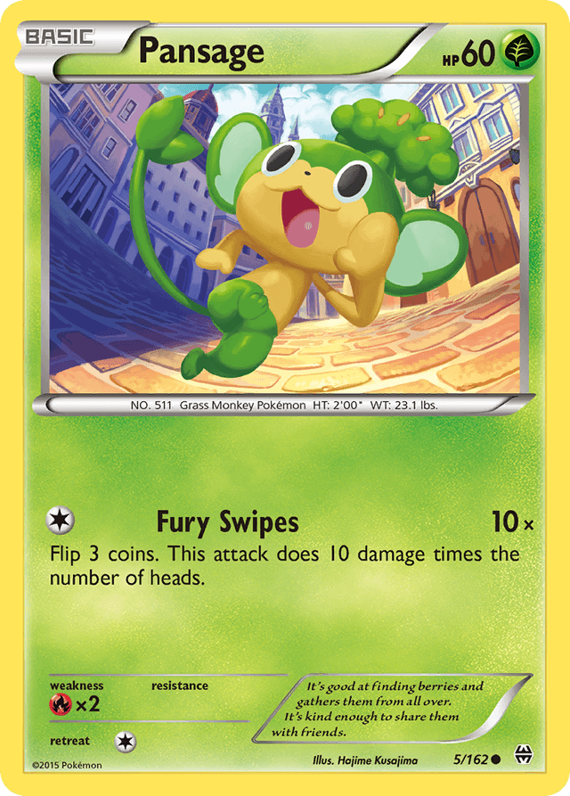Carta Pansage 5/162 do set BREAKthrough — Pokémon TCG | Bynx
