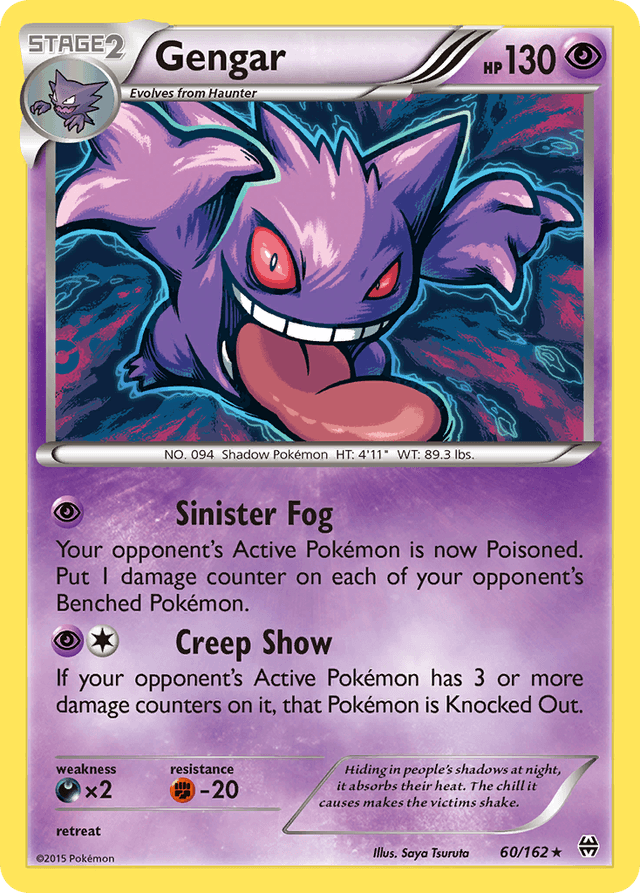 Carta Gengar 60/162 do set BREAKthrough — Pokémon TCG | Bynx