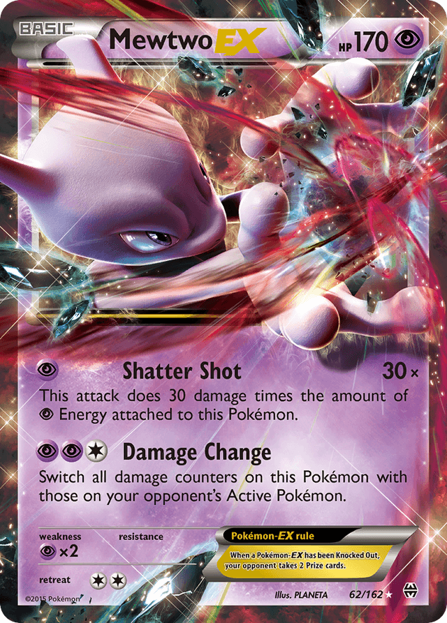 Carta Mewtwo-EX 62/162 do set BREAKthrough — Pokémon TCG | Bynx