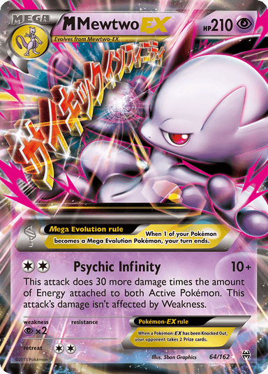 Carta M Mewtwo-EX 64/162 do set BREAKthrough — Pokémon TCG | Bynx