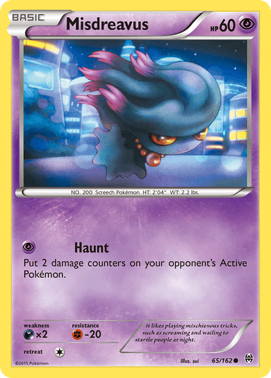 Carta Misdreavus 65/162 do set BREAKthrough — Pokémon TCG | Bynx