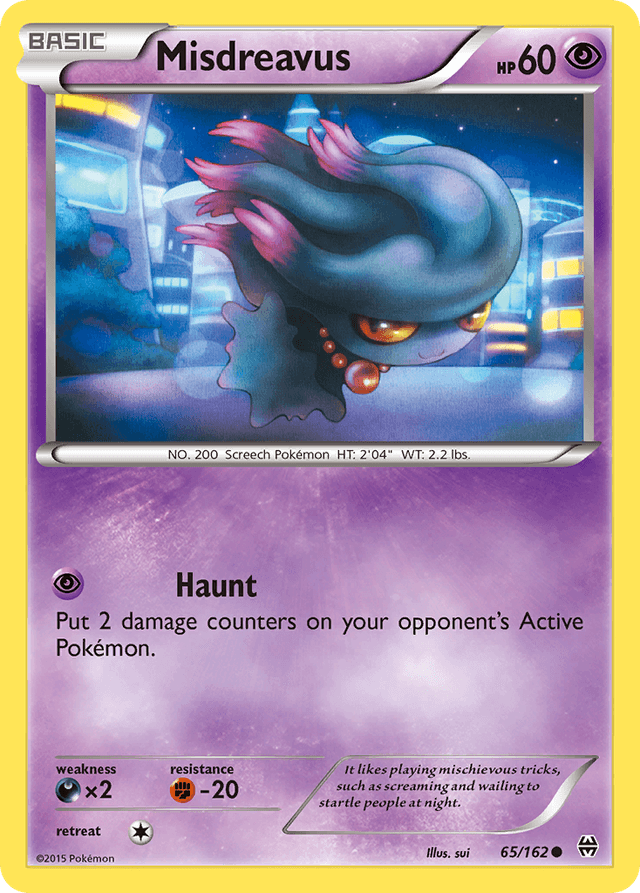 Carta Misdreavus 65/162 do set BREAKthrough — Pokémon TCG | Bynx