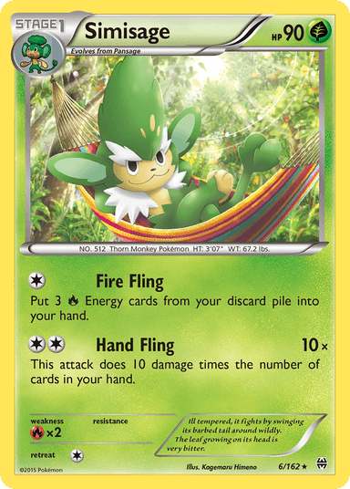 Carta Simisage 6/162 do set BREAKthrough — Pokémon TCG | Bynx