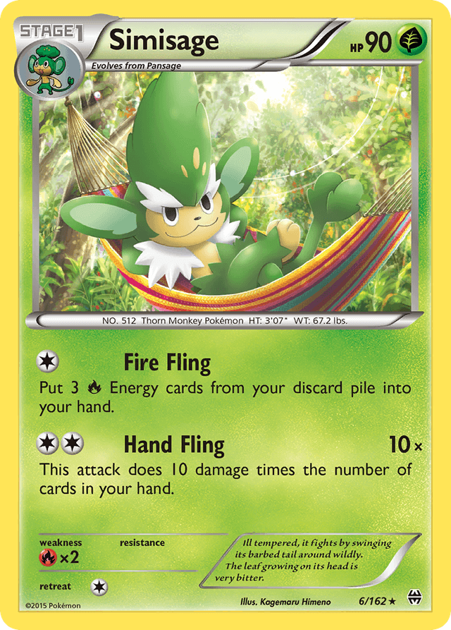 Carta Simisage 6/162 do set BREAKthrough — Pokémon TCG | Bynx