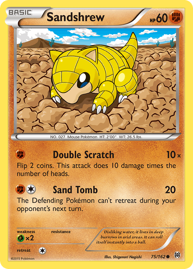 Carta Sandshrew 75/162 do set BREAKthrough — Pokémon TCG | Bynx