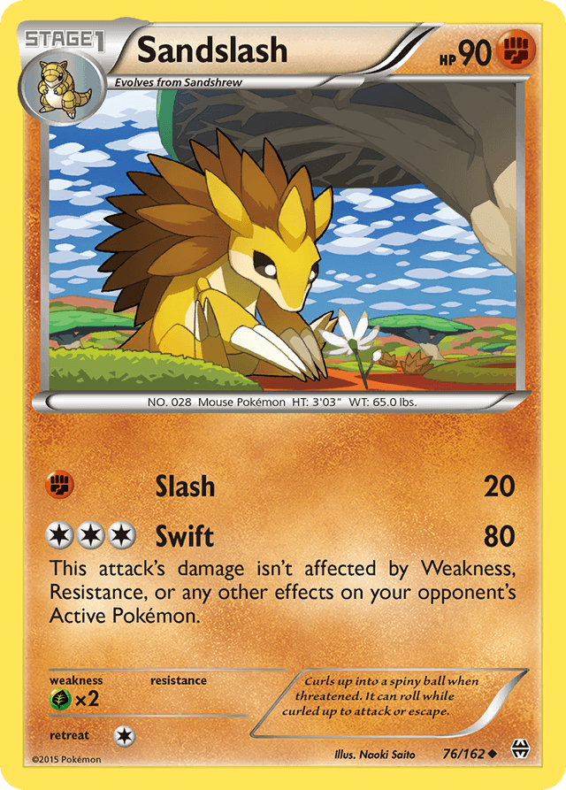 Carta Sandslash 76/162 do set BREAKthrough — Pokémon TCG | Bynx