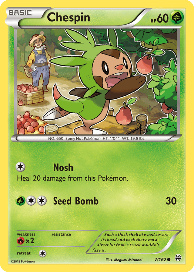 Carta Chespin 7/162 do set BREAKthrough — Pokémon TCG | Bynx