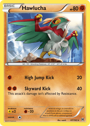 Carta Hawlucha 87/162 do set BREAKthrough — Pokémon TCG | Bynx