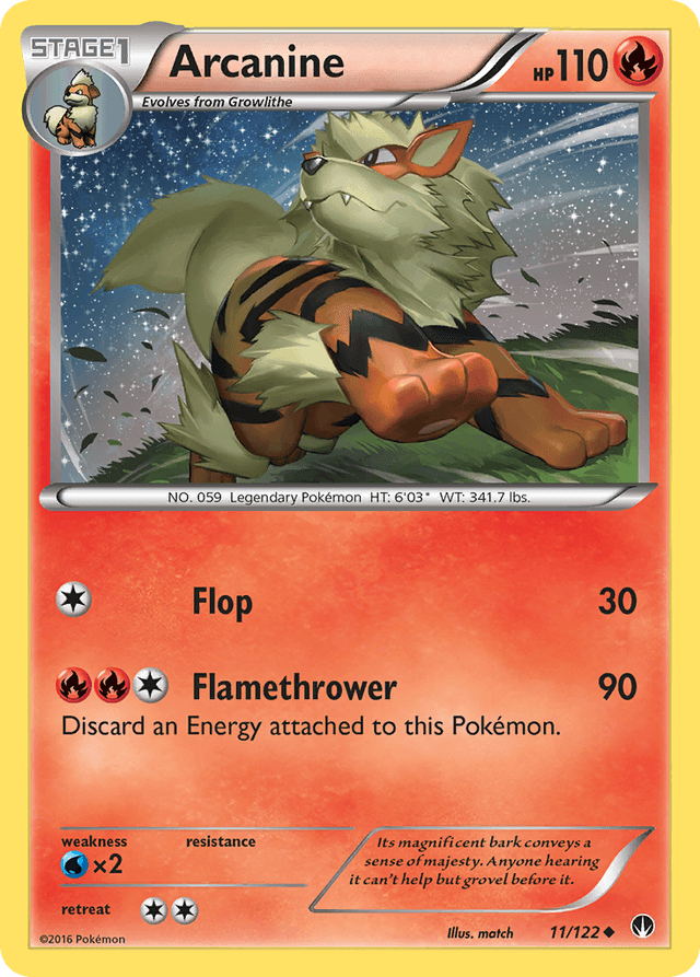 Carta Arcanine 11/122 do set BREAKpoint — Pokémon TCG | Bynx