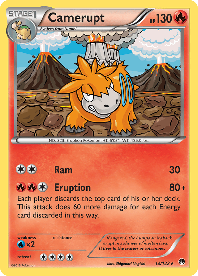 Carta Camerupt 13/122 do set BREAKpoint — Pokémon TCG | Bynx