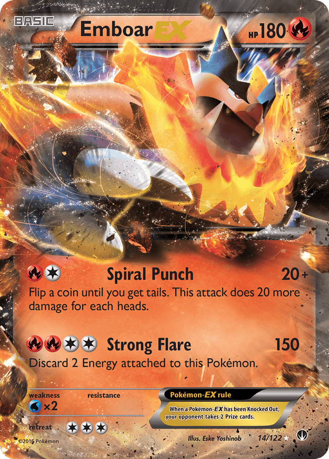 Carta Emboar-EX 14/122 do set BREAKpoint — Pokémon TCG | Bynx