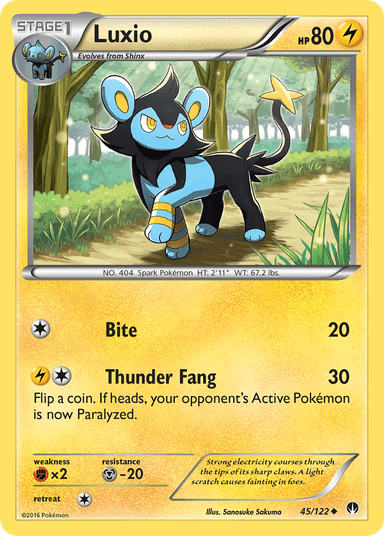 Carta Luxio 45/122 do set BREAKpoint — Pokémon TCG | Bynx