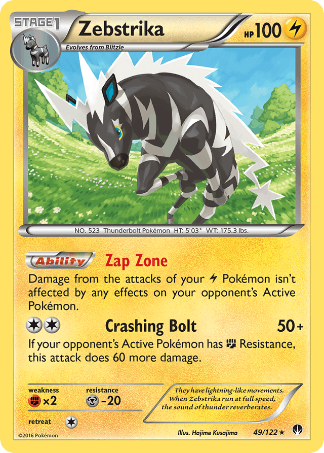 Carta Zebstrika 49/122 do set BREAKpoint — Pokémon TCG | Bynx