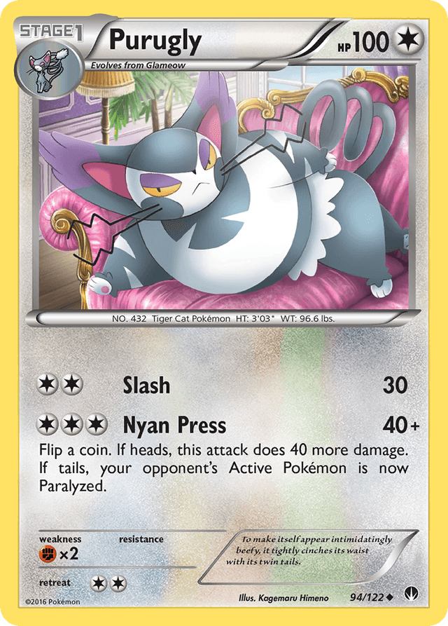 Carta Purugly 94/122 do set BREAKpoint — Pokémon TCG | Bynx