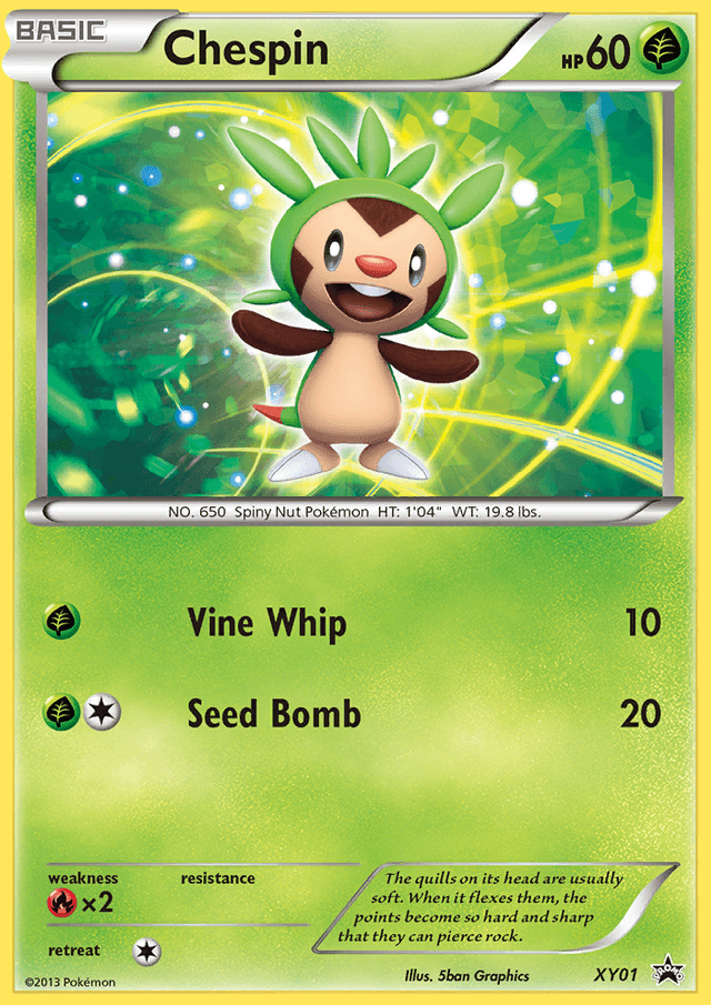 Carta Chespin XY01/211 do set XY Black Star Promos — Pokémon TCG | Bynx