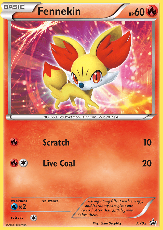 Carta Fennekin XY02/211 do set XY Black Star Promos — Pokémon TCG | Bynx