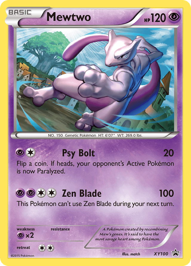 Carta Mewtwo XY100/211 do set XY Black Star Promos — Pokémon TCG | Bynx