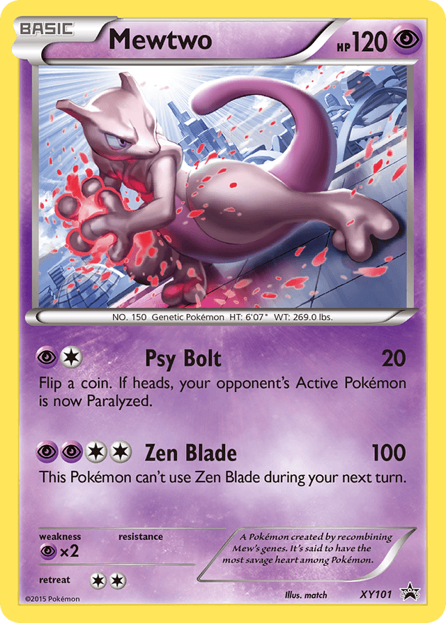 Carta Mewtwo XY101/211 do set XY Black Star Promos — Pokémon TCG | Bynx