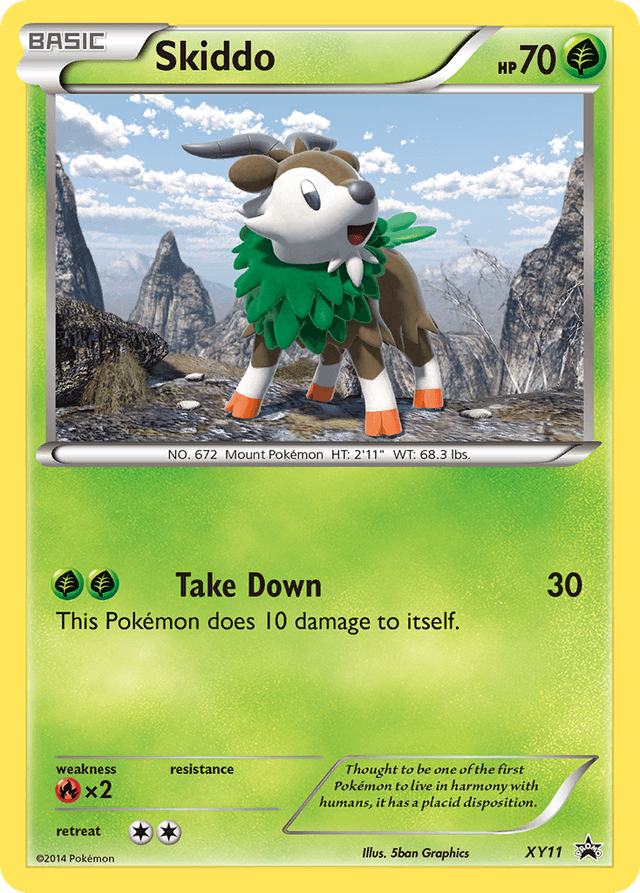 Carta Skiddo XY11/211 do set XY Black Star Promos — Pokémon TCG | Bynx