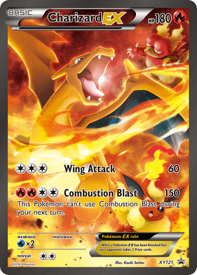 Carta Charizard-EX XY121/211 do set XY Black Star Promos — Pokémon TCG | Bynx