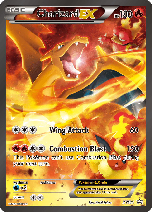 Carta Charizard-EX XY121/211 do set XY Black Star Promos — Pokémon TCG | Bynx