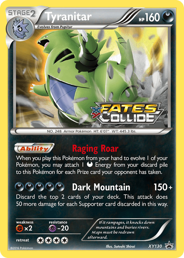 Carta Tyranitar XY130/211 do set XY Black Star Promos — Pokémon TCG | Bynx