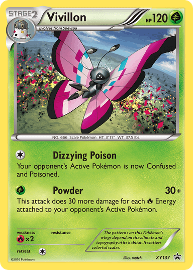 Carta Vivillon XY137/211 do set XY Black Star Promos — Pokémon TCG | Bynx
