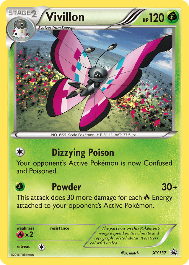 Carta Vivillon XY137/211 do set XY Black Star Promos — Pokémon TCG | Bynx