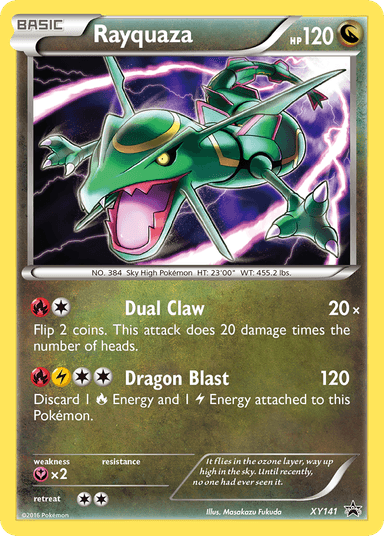 Carta Rayquaza XY141/211 do set XY Black Star Promos — Pokémon TCG | Bynx