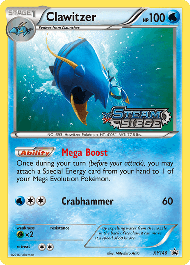 Carta Clawitzer XY146/211 do set XY Black Star Promos — Pokémon TCG | Bynx