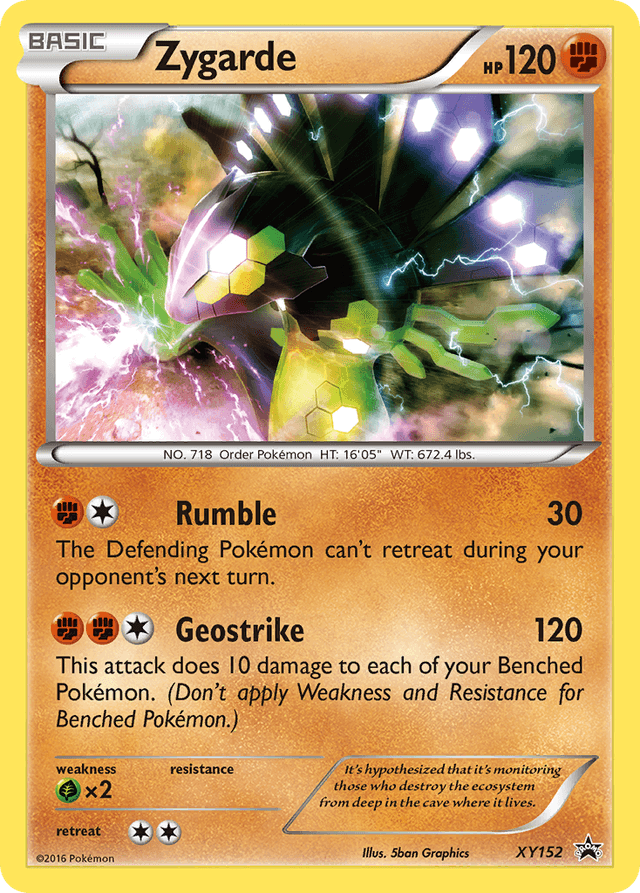 Carta Zygarde XY152/211 do set XY Black Star Promos — Pokémon TCG | Bynx