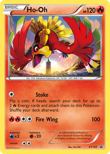 Carta Ho-Oh XY153/211 do set XY Black Star Promos — Pokémon TCG | Bynx