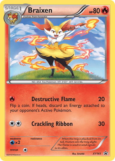 Carta Braixen XY161/211 do set XY Black Star Promos — Pokémon TCG | Bynx