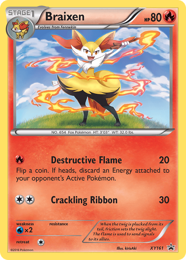 Carta Braixen XY161/211 do set XY Black Star Promos — Pokémon TCG | Bynx