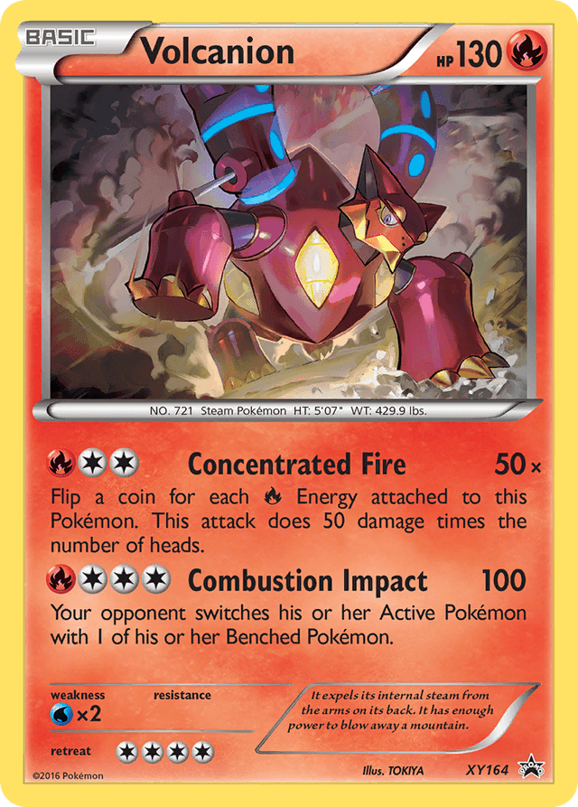 Carta Volcanion XY164/211 do set XY Black Star Promos — Pokémon TCG | Bynx