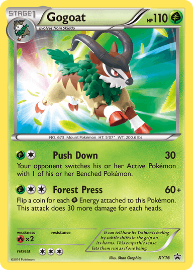 Carta Gogoat XY16/211 do set XY Black Star Promos — Pokémon TCG | Bynx