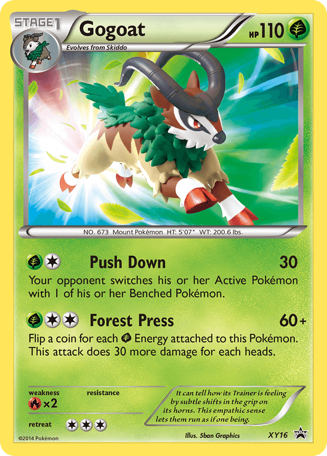 Carta Gogoat XY16/211 do set XY Black Star Promos — Pokémon TCG | Bynx