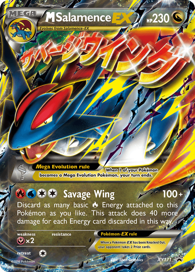Carta M Salamence-EX XY171/211 do set XY Black Star Promos — Pokémon TCG | Bynx