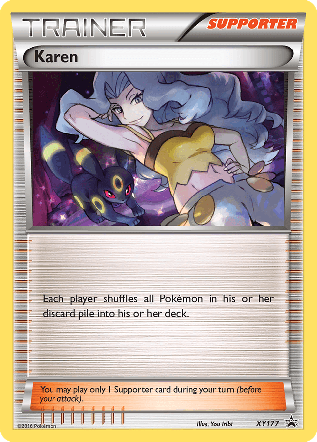 Carta Karen XY177/211 do set XY Black Star Promos — Pokémon TCG | Bynx