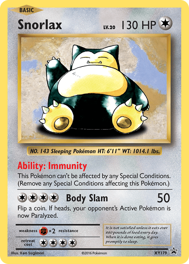 Carta Snorlax XY179/211 do set XY Black Star Promos — Pokémon TCG | Bynx