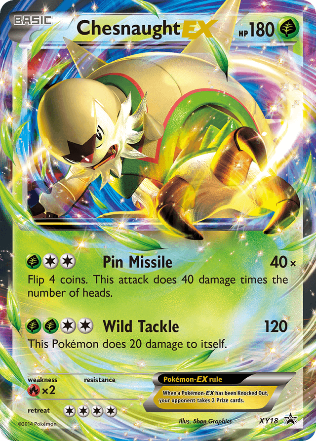 Carta Chesnaught-EX XY18/211 do set XY Black Star Promos — Pokémon TCG | Bynx