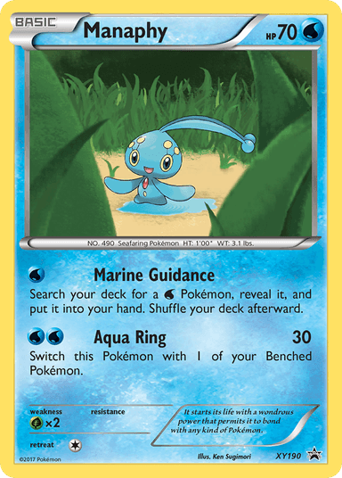 Carta Manaphy XY190/211 do set XY Black Star Promos — Pokémon TCG | Bynx
