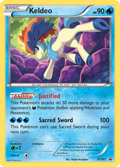 Carta Keldeo XY191/211 do set XY Black Star Promos — Pokémon TCG | Bynx