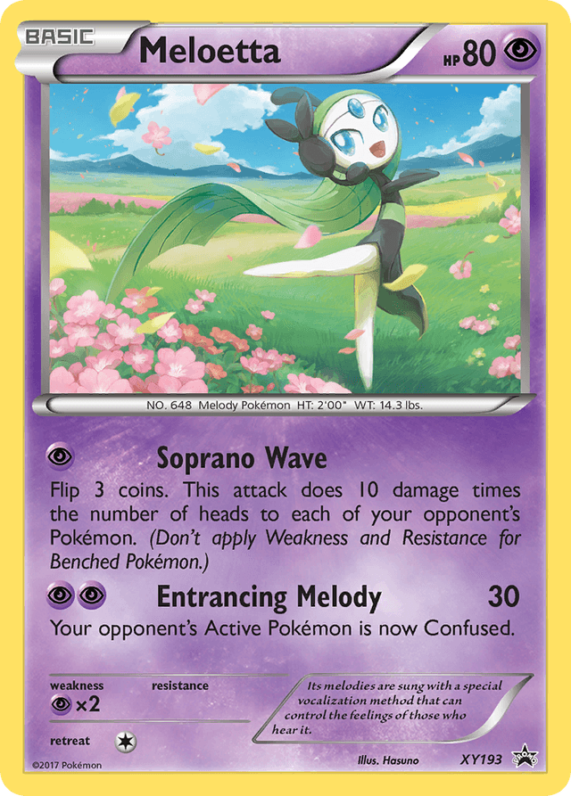 Carta Meloetta XY193/211 do set XY Black Star Promos — Pokémon TCG | Bynx