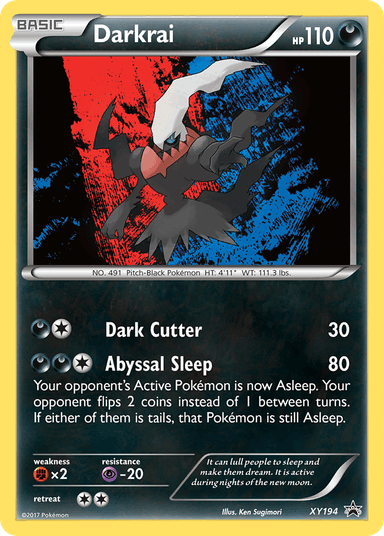 Carta Darkrai XY194/211 do set XY Black Star Promos — Pokémon TCG | Bynx
