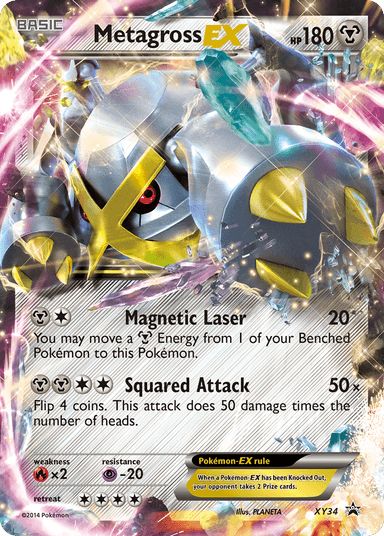 Carta Metagross-EX XY34/211 do set XY Black Star Promos — Pokémon TCG | Bynx