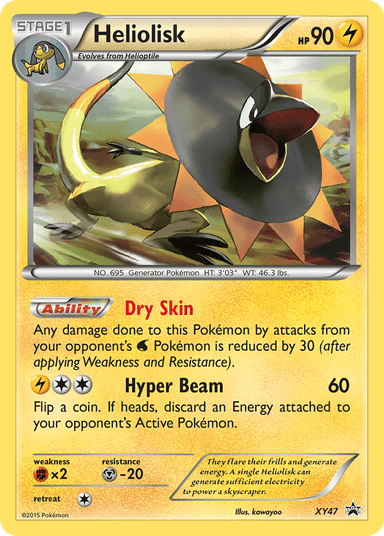 Carta Heliolisk XY47/211 do set XY Black Star Promos — Pokémon TCG | Bynx