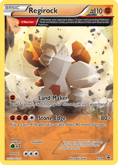 Carta Regirock XY49/211 do set XY Black Star Promos — Pokémon TCG | Bynx
